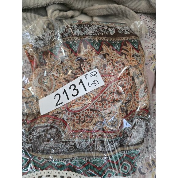 Boho Chiffon Poncho Top By NY Collection Size L peasant cottagecore colorful - Picture 5 of 5